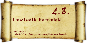 Laczlavik Bernadett névjegykártya