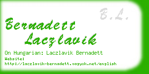 bernadett laczlavik business card